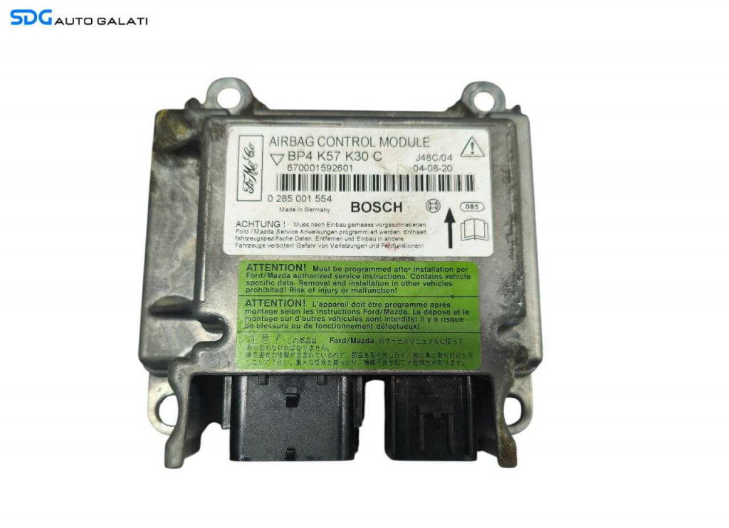 Unitate Modul Calculator Control Airbag Mazda 3 2003 - 2009 Cod BP4K57K30C 0285001554 [LR1191]