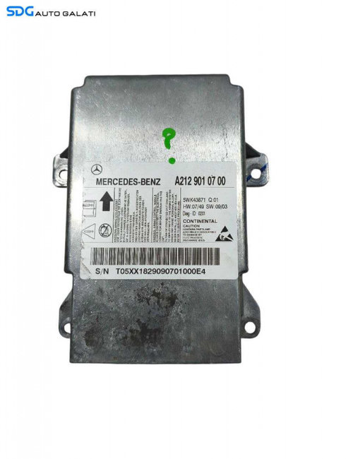 Unitate Modul Calculator Control Airbag Mercedes Clasa E Class W212 2008 - 2016 Cod A2129010700 [LR1...