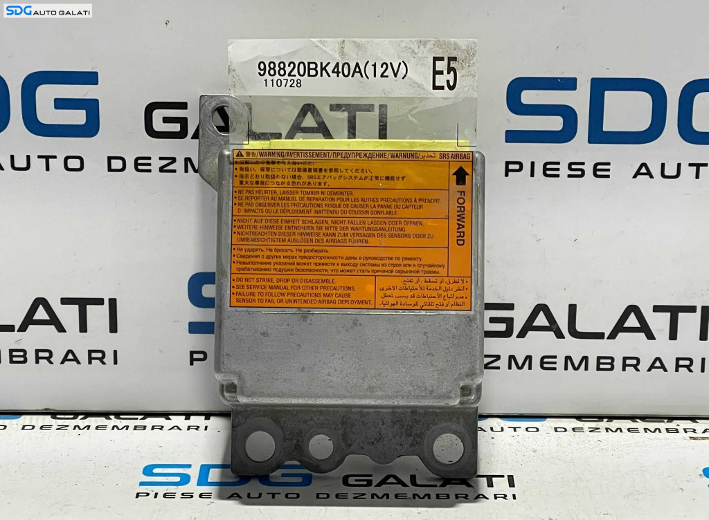Unitate Modul Calculator Control Airbag Nissan Qashqai 2007 - 2013 Cod 98820BK40A [L3195]