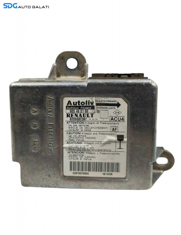 Unitate Modul Calculator Control Airbag Renault Megane 2 2002 - 2008 Cod 98599-1004F [LR1337]