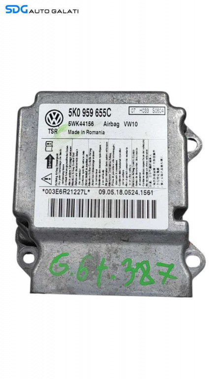 Unitate Modul Calculator Control Airbag Volkswagen Golf 6 Plus 2008 - 2012 Cod 5K0959655C [L7437]