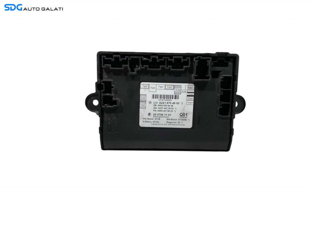 Unitate Modul Calculator Control Confort Portiera Stanga Spate Mercedes S-Class W221 2005 - 2013 Cod A2218704895 0507961101 [L6436]