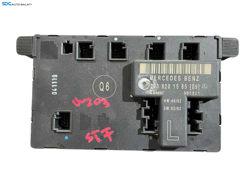 Unitate Modul Calculator Control Confort Usa Portiera Stanga Fata Mercedes Clasa C Class W203 2001 - 2007 Cod 2038201585 A2038201585 [LR0434]