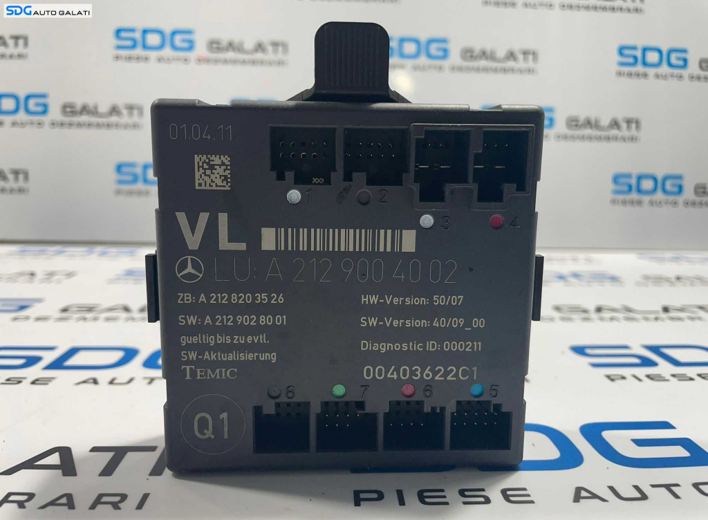 Unitate Modul Calculator Control Confort Usa Portiera Stanga Fata Mercedes Clasa C Class W203 2007 - 2015 Cod A2129004002 A2128203526 A2129028001 [L3811]