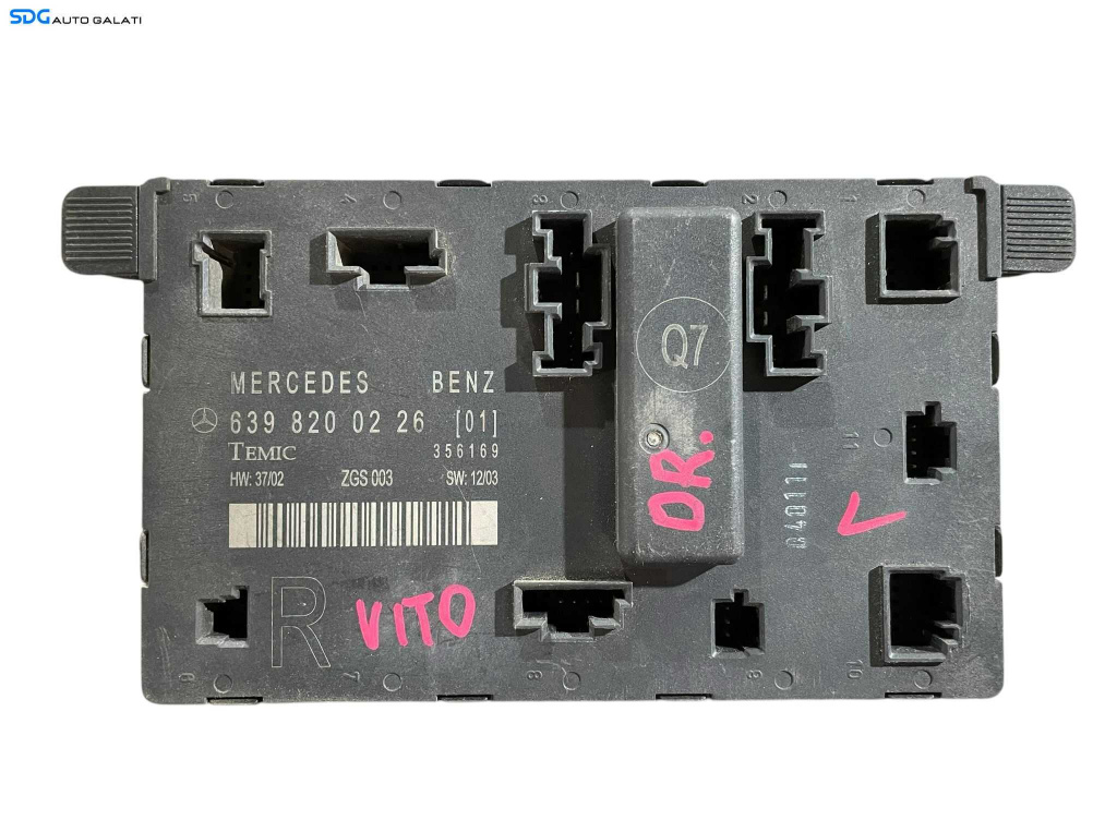Unitate Modul Calculator Control Confort Usa Portiera Dreapta Fata Mercedes Vito W639 2003 - 2010 Cod 6398200226 A6398200226 [LR0433]