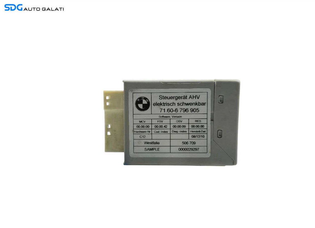 Unitate Modul Calculator Control Cui Carlig Remorcare Tractare BMW Seria 5 F10 F11 2011 - 2018 Cod 6796905 [LR1525]