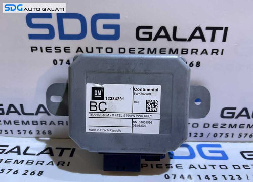 Unitate Modul Calculator Control Navigatie Telefon Opel Corsa D 2005 - 2014 Cod 13384291 [L3512]