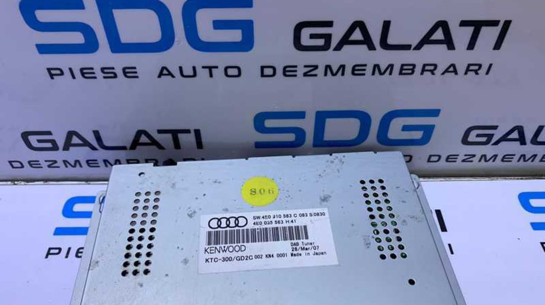 Unitate Modul Calculator DAB Radio Tuner Audi Q7 2007 - 2009 Cod 4E0035563 4E0910583C
