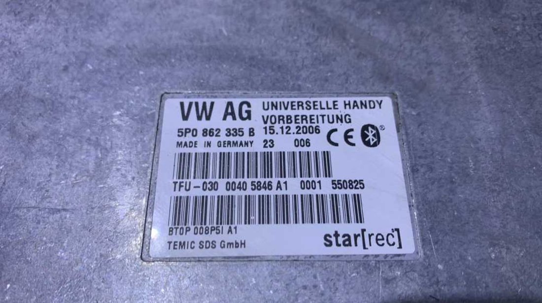 Unitate Modul Calculator Interfata Bluetooth Skoda Octavia 2 2004 - 2008 Cod 5P0862335B