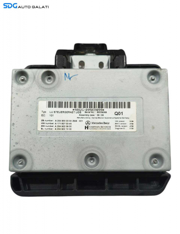 Unitate Modul Calculator Interfata Multimedia MDI Bluetooth Telefon Radio Mercedes Clasa C Class W204 2007 - 2015 Cod A2049000300 [LR1340]