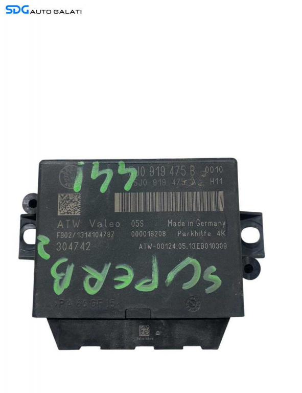 Unitate Modul Calculator PDC Senzor Senzori Parcare Skoda Superb 2 2008 - 2015 Cod 5J0919475B [L6508]