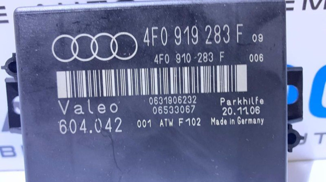 Unitate Modul Calculator Senzori Parcare PDC Parktronic Audi A6 C6 4F 2004 - 2011 Cod 4F0919283F