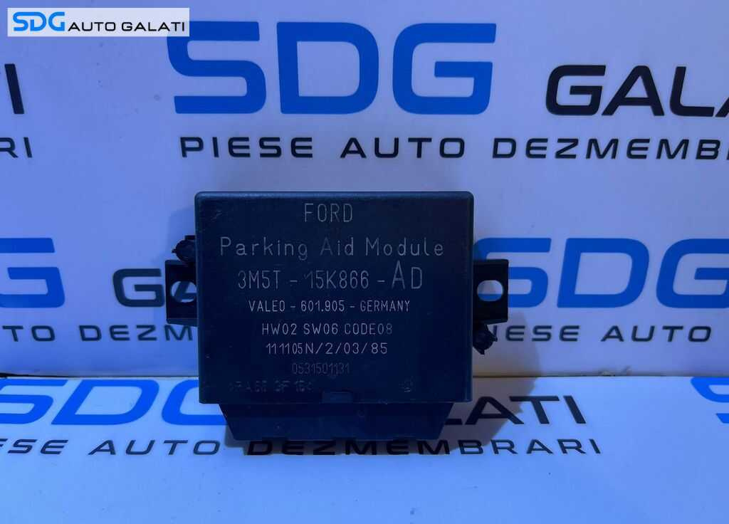 Unitate Modul Calculator Senzori Parcare PDC Parktronic Ford C-Max 2004 - 2010 Cod 3M5T-15K866-AD 3M5T15K866AD [L3464]