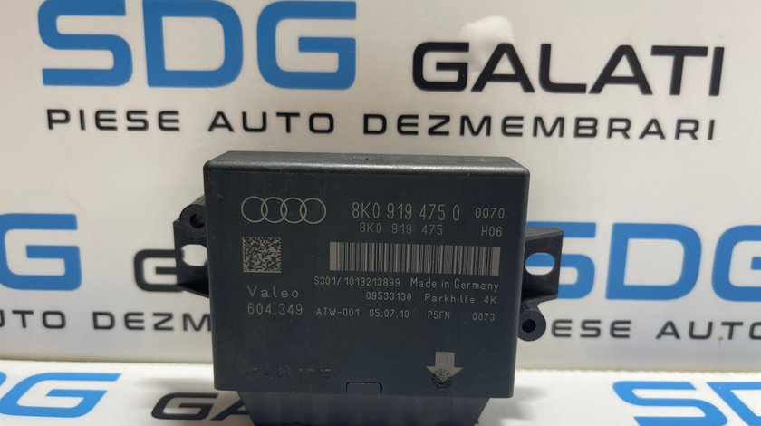 Unitate Modul Calculator Senzori Parcare Parktronic Audi A4 B8 2008 - 2015 Cod 8K0919475Q 8K0919475 [2629]