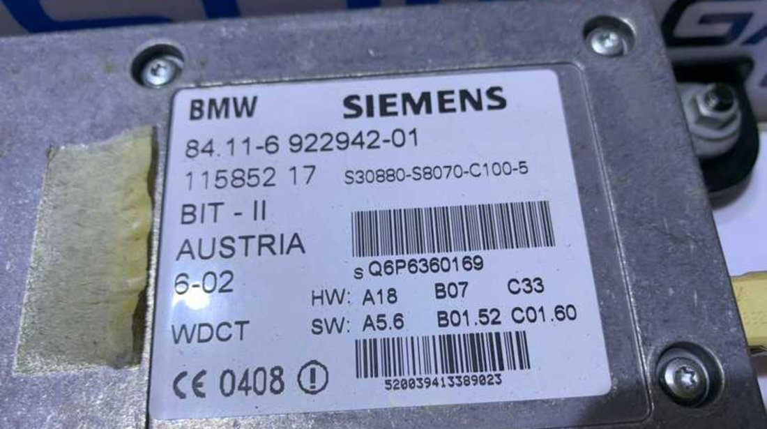 Unitate Modul Calculator Telefon BMW Seria 3 E46 1998 - 2006 Cod 6922942 8411-6922942-01