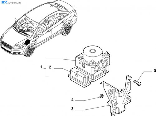 Unitate Modul Pompa ABS Fiat Linea 2007 - 2015 Cod 0265800661 [X4290]