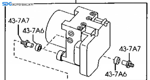 Unitate Modul Pompa ABS Mazda 6 2.0 D 2002 - 2008 Cod GJ6A437A0 2059047 [X4277]
