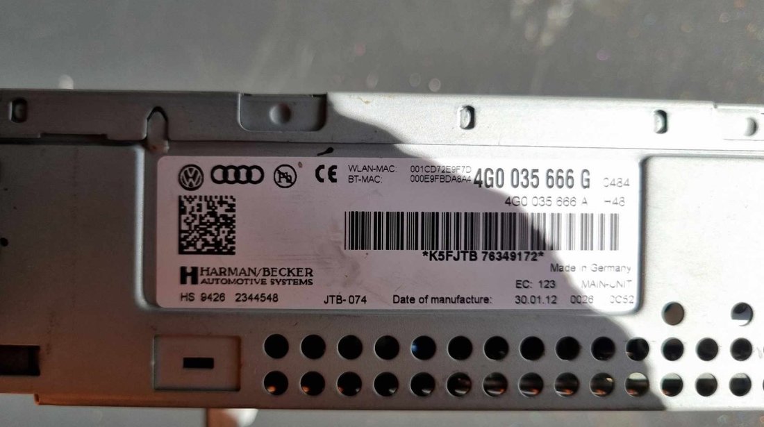 Unitate multimedia 4G0035666G / 4G0035666A Audi A6 C7 Allroad