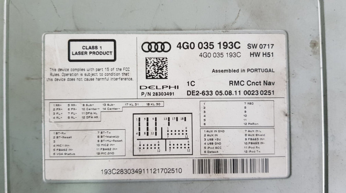 Unitate multimedia Audi A6 C7 4G cod piesa : 4G0035193C
