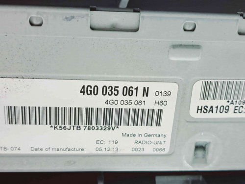 Unitate multimedia Audi A7 Sportback (4GA) [Fabr 2011-2017] 4G0035061N
