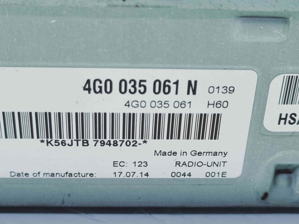Unitate navigatie Audi A5 Sportback (8TA) [Fabr 2009-2015] 4G0035061N