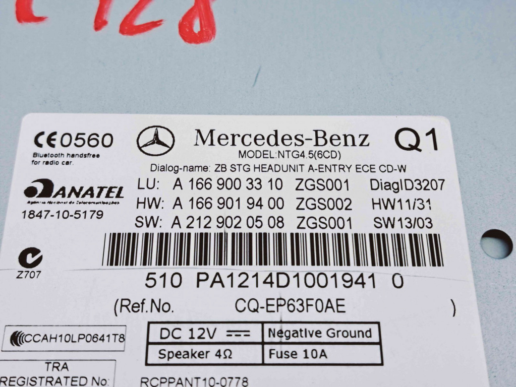 Unitate navigatie Mercedes Clasa ML (W166) [Fabr 2011-2022] A1669019400