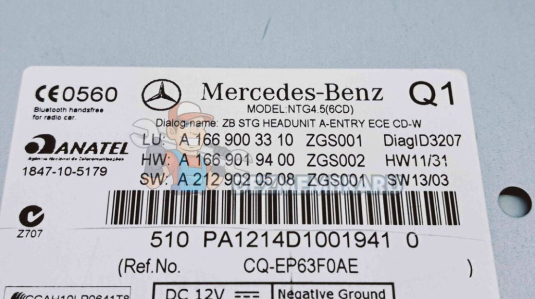 Unitate navigatie Mercedes Clasa ML (W166) [Fabr 2011-2022] A1669019400