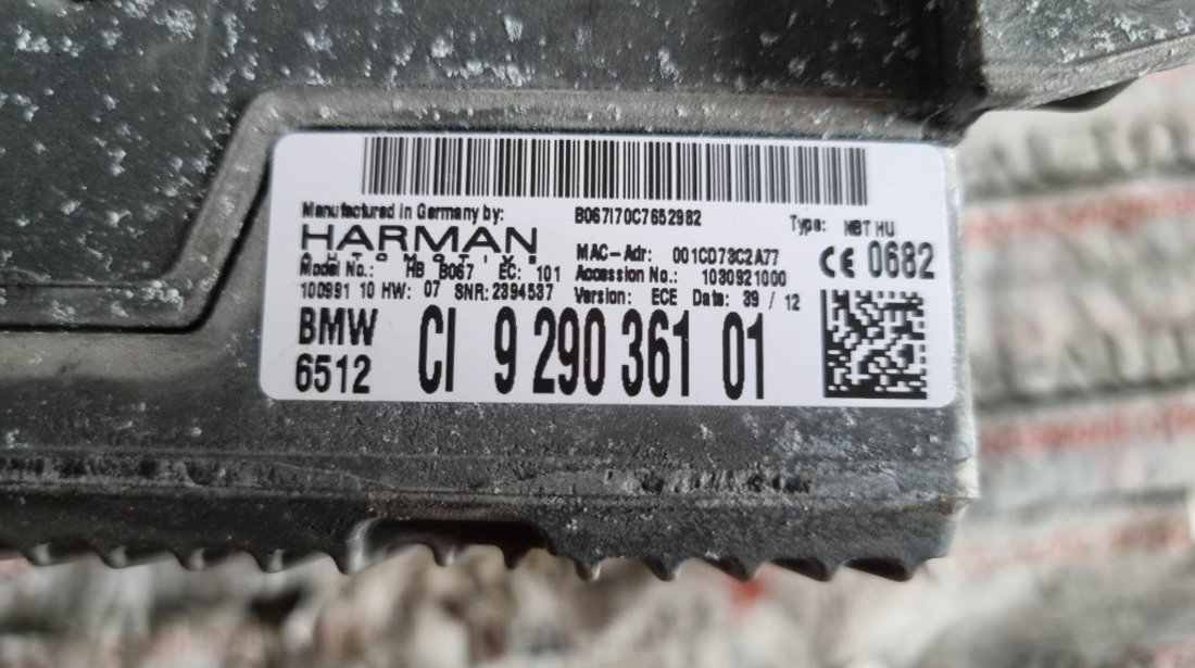 Unitate navigatie NBT (HARMAN) BMW Seria 2 F22 cod piesa : 6512 9290361