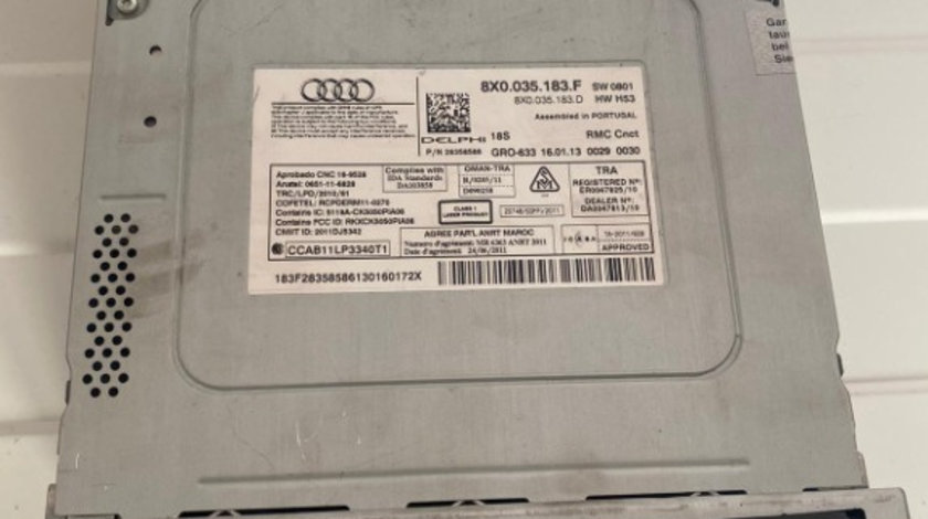 Unitate Navigatie SD CD 8X0035183F Audi A1 8X