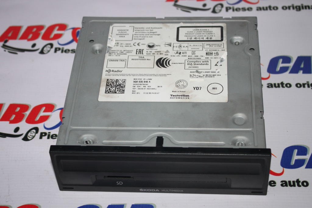 Unitate navigatie Skoda Fabia 3 (NJ) 2014-2021 cod: 5Q0035840A