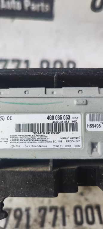 Unitate radio Audi A4 A5 2.0 TDI cod motor CJC an 2012 cod 4G0035053