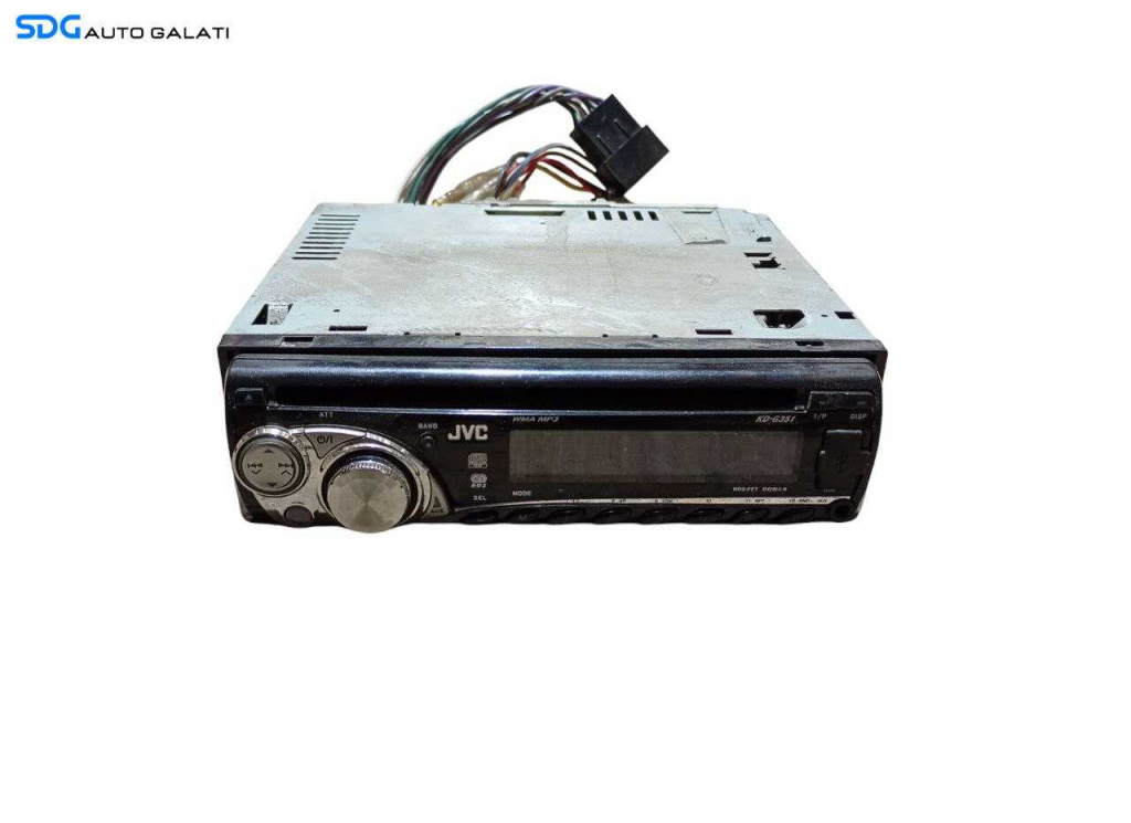 Unitate Radio CD MP3 Player AUX After Market JVC Multimarca Volkswagen Polo Audi Skoda Seat Peugeot Citroen Dacia Renault Ford 2008 - 2014 Cod GE33121-001A KD-G351 [LR0799]