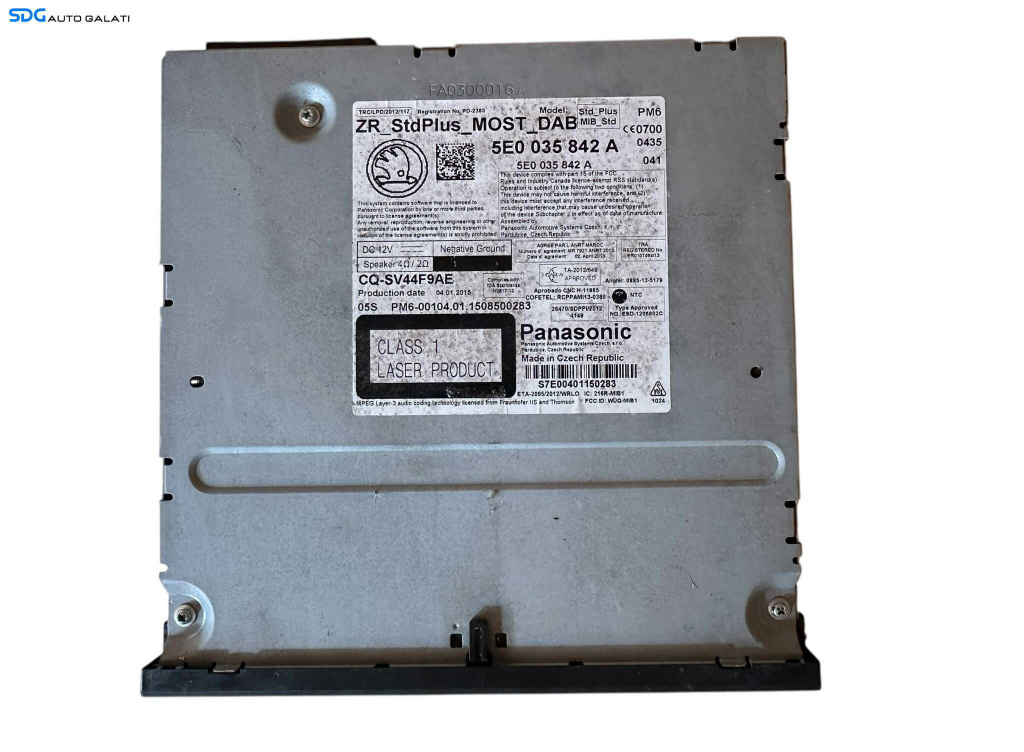 Unitate Radio CD Navigatie Multimedia Skoda Octavia 3 2013 - 2017 Cod 5E0035842A [V0364]