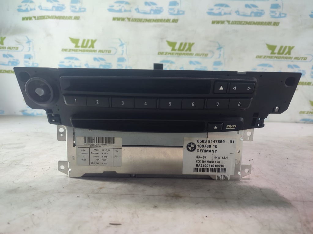 Unitate radio navigatie 10878810 BMW Seria 5 E60/E61 [facelift] [2007 - 2010] 3.0 m57 D306D3