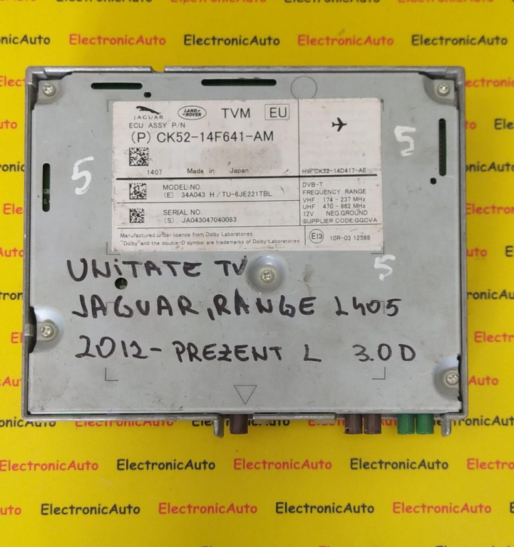 UNITATE TV JAGUAR RANGE L405 3.0 DIESEL CK5214F641AM 2012-2020