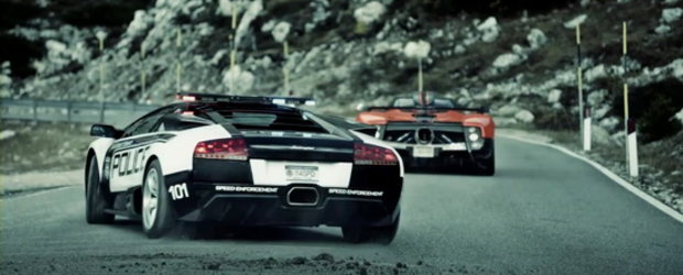 Urmarire in Alpii Italieni: Pagani Zonda Cinque versus Lamborghini Murcielago LP640 de politie!