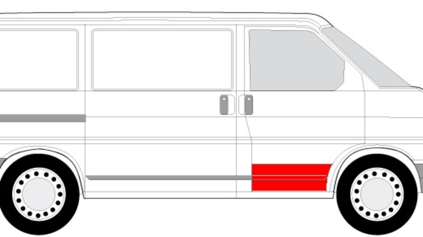 Usa, caroserie VW TRANSPORTER IV platou / sasiu (70XD) (1990 - 2003) BLIC 6015-00-9558122P piesa NOUA