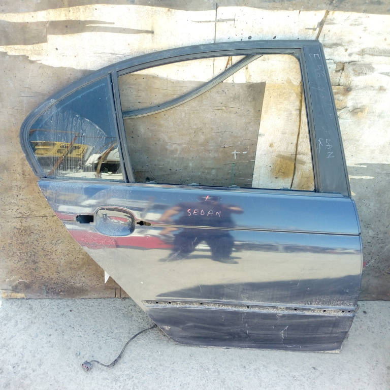 Usa / Portiera Dreapta Spate Bmw 3 (E46) 1998-2007 Albastru Negru Sedan / Berlina