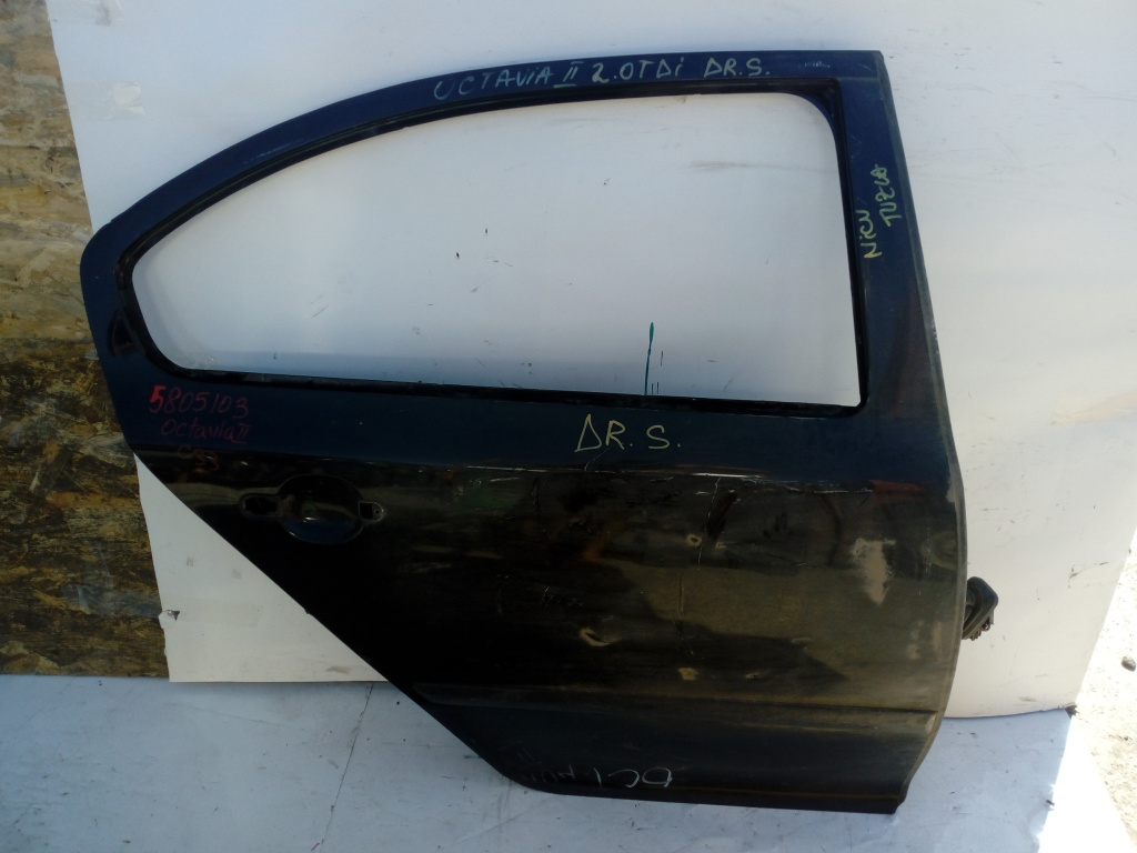 Usa / Portiera Dreapta,spate,Negru Skoda OCTAVIA 2 (1Z) 2004 - 2013