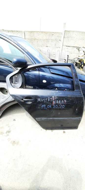 Usa / Portiera Dreapta,spate,Negru Skoda OCTAVIA 2 (1Z) 2004 - 2013