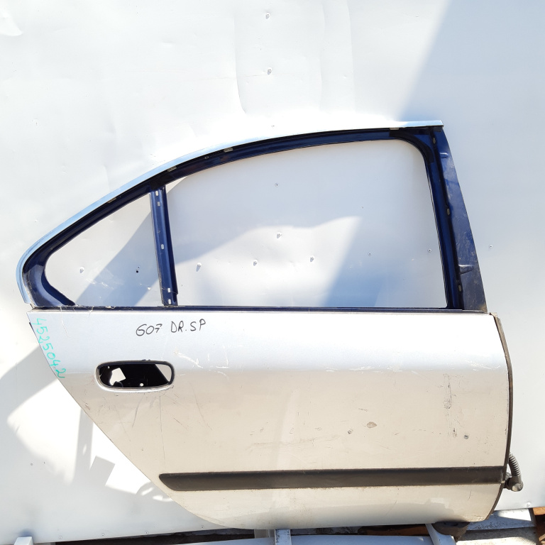Usa / Portiera Dreapta Spate Peugeot 607 (9D, 9U) 1999-2010 Alb Gri