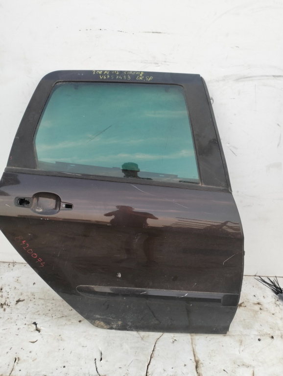 Usa / Portiera Negru,spate,dreapta Peugeot 308 (4A, 4C) 2007 - 2013