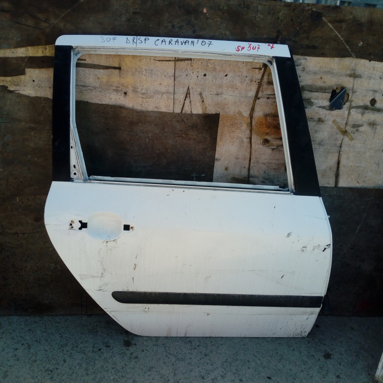 Usa / Portiera Peugeot 307 2001-2008 Alb Spate Dreapta Break / Caravan / Station Wagon