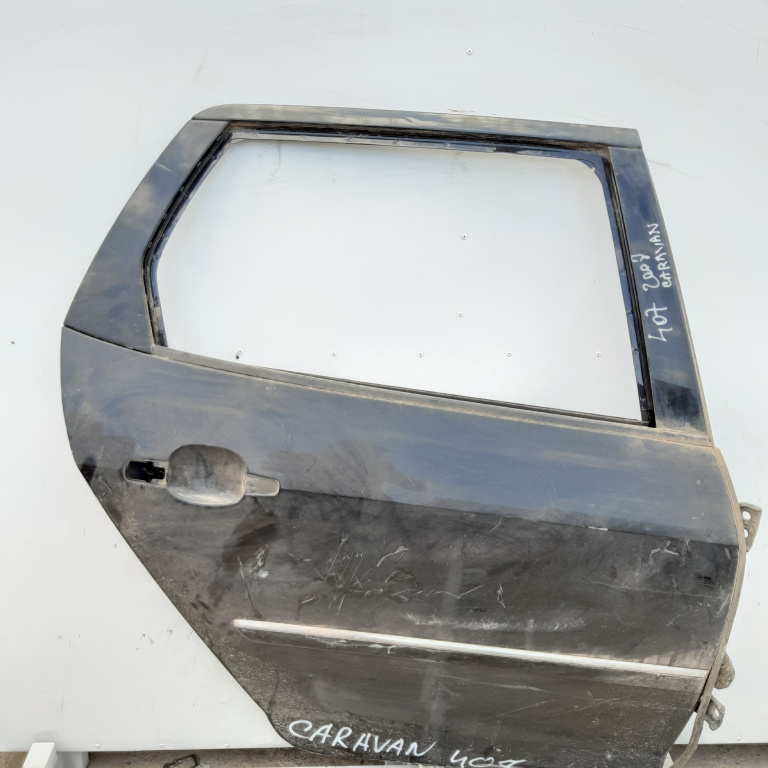 Usa / Portiera Peugeot 407 2004-2011 Negru Spate Dreapta Break / Caravan / Station Wagon