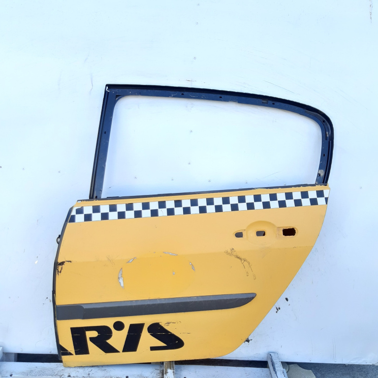 Usa / Portiera Renault Megane 2 2002-2010 Galben Spate Stanga Sedan / Berlina