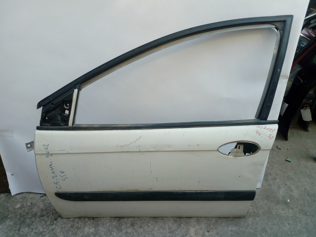 Usa / Portiera Stanga Fata Citroen C5 (Dc, De, Rc, Re) 2001-2008 Alb Gri