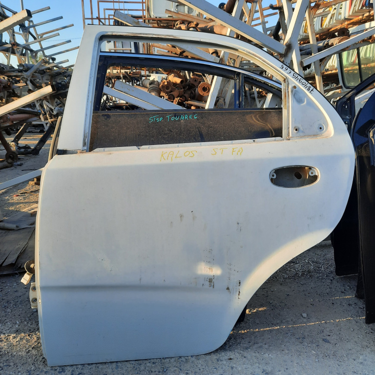 Usa / Portiera Stanga Spate Chevrolet Kalos 2003-2011 Alb