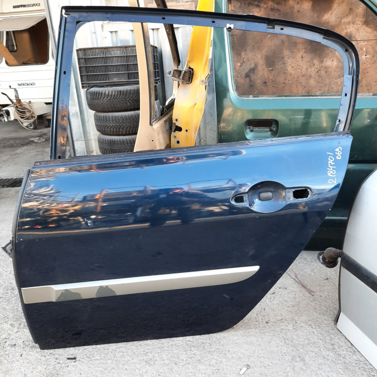Usa / Portiera Stanga Spate Renault Megane 2 2002-2010 Albastru Sedan / Berlina