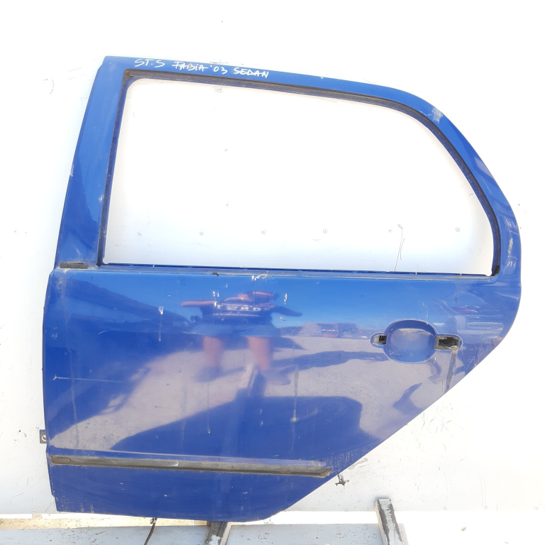 Usa / Portiera Stanga Spate Skoda Fabia 1 1999-2007 Albastru Sedan / Berlina