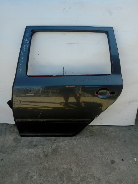 Usa / Portiera Stanga Spate Skoda Octavia 2 (1Z) 2004-2013 Negru